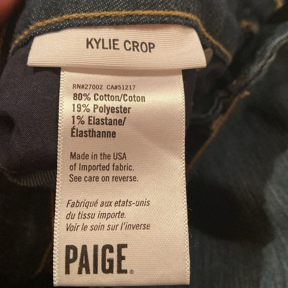 Paige Kylie Crop Dark Blue Jeans Size 25 - Picture 10 of 11